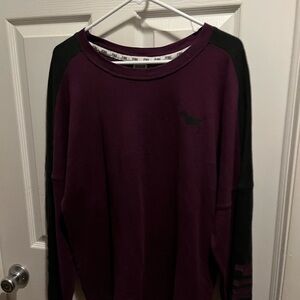 Victoria's Secret Long Sleeve Tee - Purple and Black